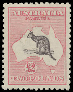 &pound;2 purple-black & rose-carmine BW #56C, well centred, unmounted, Cat $17,500. Superb! RPSofL Certificate (1975).