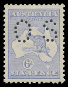 PERFORATED 'OS': 2d to 1/- complete (simplified), variable centring, unmounted, Cat $1900. (7)