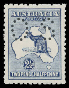 - 2&frac12;d deep blue with Thick Coastline of WA BW #11Bb(2)d, exceptional centring, a few characteristic rough perfs, unmounted, Cat $350 plus a premium for the variety. Superb!