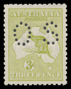 - 3d yellow-olive Die 2 BW #13Bba, exceptional centring, tiny tone speck on the reverse, unmounted, Cat $850.