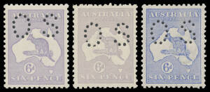 - 6d dull grey-blue, 6d milky greyish blue & Die 2B 6d bright ultramarine BW #20A, exceptional centring, unmounted, Cat $1175+. A remarkablely fine trio.