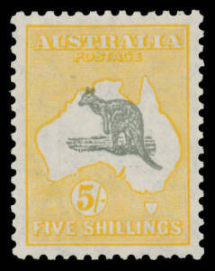 5/- grey & yellow-orange BW #45A, exceptional centring, unmounted, Cat $1500. A gem!
