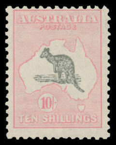 10/- grey & pink, very lightly mounted, Cat $1100. Advertised retail $750.
