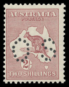PERFORATED 'OS': 6d 9d 1/- & 2/-, variable centring, unmounted, Cat $1525. (4)
