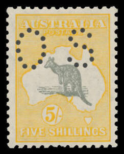 - 5/- grey & yellow-orange BW #45Aba, unmounted, Cat $2250.