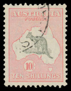 10/- grey & pink, neat Sydney cancel, Cat $300. Advertised retail $275. Ex Stuart Hardy.