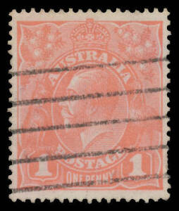 1d pink eosin BW #71SA, exceptional centring, unidentifiable machine cancellation, Cat $2250. Michael Drury Certificate (2010) as "pink salmon eosin".