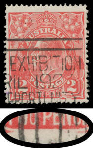 2d scarlet with the Lower Frame Missing below 'WO PENC' BW #96(16)t [16R59], a few short perfs, slogan cancel slightly intrudes on the variety, Cat $3500. Michael Drury Certificate (2011) as the then BW #96(16)p. [This is the first time we have offered th