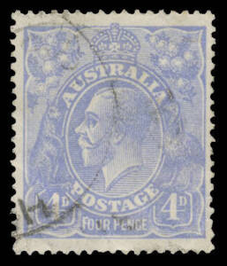 Harrison Printings 4d dull ultramarine with the Watermark Inverted BW #113aa, well centred, ironed-out diagonal crease, indistinct cds, Cat $1000.