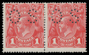 - Smooth Paper 1d orange-red BW #71Pbb horizontal pair, Cat $1500+. Michael Drury Certificate (2010).
