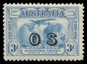 1931 Kingsford Smith 2d & 3d overprinted 'OS' BW #141(OS) & 142(OS), unmounted, Cat $1025. Superb! Chris Ceremuga Certificate (2001). (2)