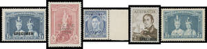 1937-65 Issues complete as per Seven Seas hingeless album pages including all 3d blue Dies & Die I White Wattles, Robes both papers, Food blocks of 9, Cattle 5/- both papers, Navigators set of 8, BCOF set to 5/- Thick Paper, and 'SPECIMEN' Overprints on &pound;