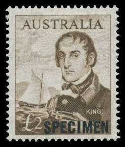 1963-65 Navigators 7/6d to &pound;2 including White Paper 10/- & &pound;1 all with 'SPECIMEN' Overprint, unmounted, Cat $1100. Chris Ceremuga Certificates (2001). (8)