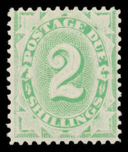 1902-04 Filled Tablet 2/- emerald Perf 12 BW #D40 (SG D20), unmounted, Cat $350 (&pound;120+ mounted). Superb! Advertised retail $375.