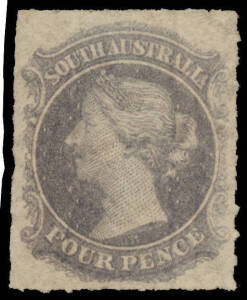 1860-69 Second Roulettes 4d dull violet SG 27, remarkably well centred with the rouletting clear of the design on all sides, large-part o.g., Cat &pound;140. A premium example.