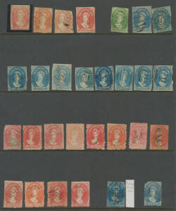 Mostly used range on Hagners with some postally used Chalons, handy lot of Sidefaces, Pictorials to 6d x9 (one mint), perfins including 'T' on 1899 5d & 6d and 'OS' on 4d & 5d, postal fiscals & revenues group, etc, condition very mixed, some postmark inte
