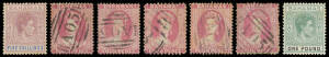 BAHAMAS: The mostly mint balance of Russell Stern's collection to early QEII including a page of Inter-Insular 1d issues, QV 4d rose x9, QV &pound;1 fiscally used, War Tax selection, some KGV Plate Numbers, KGVI 5/- x8 & &pound;1, Columbus Overprints set, 1961 Bookle