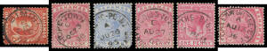 BAHAMAS: POSTMARKS: Selection of mostly part-strikes but including superb 1892 & 1917 'BIMINI', very fine 1896 'GREEN TURTLE CAY', very fine 1890 'HOPE-TOWN', early 'INAGUA', complete 1953 rubber 'MAN-OF-WAR CAY', large-part 1895 'MASTIC-POINT', superb 19