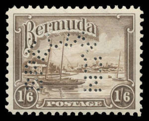 BERMUDA: 1936-47 KGV Pictorials SG 98-106 perf 'SPECIMEN', the 2d with minor tonespots, unmounted, Cat &pound;325+ (mounted). (9)
