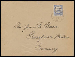 MARSHALL ISLANDS - NAURU: another similarly serviced but very fine philatelic cover of the same date with Marshalls 20pf - plausibly paying the double letter rate - a couple of tiny imperfections. Ex John Darnell.