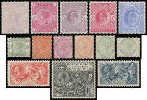 1865-1969 unused in Lighthouse hingeless album including 1865 4d vermillion Plate 10, 1870 &frac12;d (4), 6d Without Hyphen Plate 9, 1873 3d rose, 1880-83 Wmk Imperial Crown including 2&frac12;d blue Plate 21 & 1/- orange-brown Plate 13 (2), Lilacs & Greens to 9d, 1886