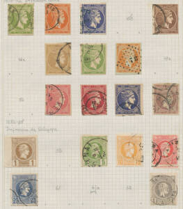 1861-1978 range in two albums including Hermes imperfs with Athens and Belgian Printings, 1901 Tall Hermes to 5D, 1906 Olympics (ex 1D), 1922 Overprints, 1926 Airmail mint, 1930 Centenary, 1954 Union with Cyprus mint and used, thereafter mostly unmounted.