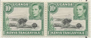 Modern collection on French pages with KUT KGVI 10c black & green Mountain Retouch SG 135a in pair,1953-75 issues complete including M/Ss & 'OFFICIAL' overprints; and Kenya 1963-73 complete, Gemstones set, 1979-83 issues virtually complete & 1967-73 Posta