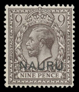 1916-23 Overprints on Great Britain KGV Heads 2&frac12;d 4d 5d (hinge remainder) & 9d (minor bend) each with Double Overprint One Albino SG 6b 8b 9b & 11a, Cat &pound;980. (4)