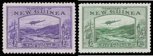 1935 Bulolo High Values &pound;2 bright violet & &pound;5 emerald-green SG 204-5, well centred, very fresh & unmounted, Cat &pound;1100 (mounted). A delightful duo.