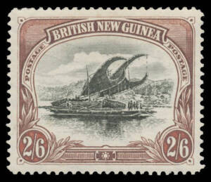 1901-05 British New Guinea Watermark Horizontal Thick Paper &frac12;d to 2/6d SG 1-8, mostly well centred, some hinge remainders, Cat &pound;850.