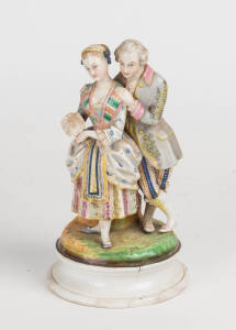 German porcelain figure group, late 18th early 19th Century, 23cm. (damaged)