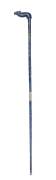 A fine lapis lazuli walking cane with silver collar, most likely Mogul Indian