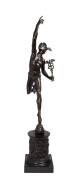 A bronze figure of Mercury in flight, after Giambologna, Italian 19th Century. 88cm high