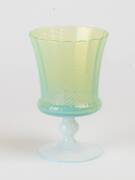 A uranium vaseline glass goblet shaped vase, late 19th Century. 18cm high