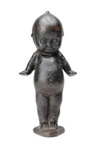 A vintage Kewpie Doll door stop, solid form cast iron, early 20th Century. 31cm high