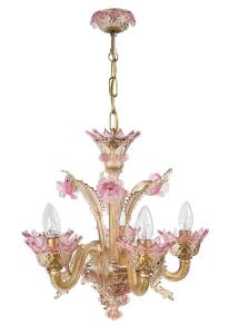 A pair of Murano glass chandeliers, Italian circa 1960s. Largest 44cm high, 35cm wide