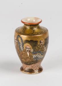 A Satsuma vase, Meiji period. 9.5cm high