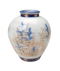 A Japanese ovoid vase, Meiji period (1868-1912)