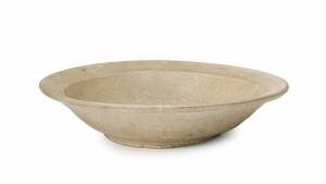 A rare northern Thai celadon dish, probably Phan ware. 30cm diameter