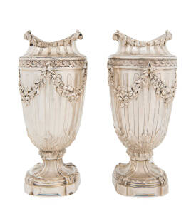 A fine pair of silver urns French, 19th/20th Century