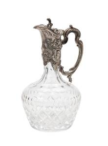 A silver mounted crystal claret jug stamped "STERLING. WS&P", 20th Century. 26.5cm