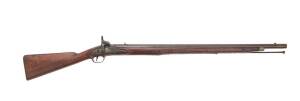 A musket with percussion cap lock most likely continental, circa 1840s. 124cm long