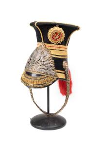 A Sixteenth Lancers British Shako with plume, 19th Century. 