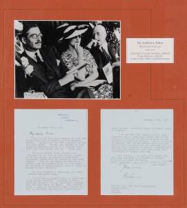 Sir Anthony EDEN (First Earl of Avon) [1897-1977] Churchill's Foreign Secretary, 1940-45, Prime Minister, 1955-57: Dec.18th, 1957 autographed two-page letter, signed "Anthony", to Max Aitken, Lord Beaverbrook, in which he makes reference to on-going N.A.T