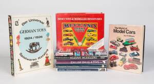 COLLECTING: A library of reference books on dolls, Matchbox toys, Hornby, Military Modelling, bottles, street signs, etc. (42 vols.).