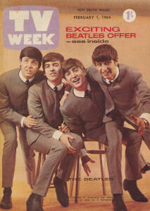 THE BEATLES: A collection of Australian "TV WEEK" magazines from Feb. 1964 to Jan. 1965 including scarce editions from Northern Central Queensland, New South Wales, Sydney and Brisbane; a large format "The Beatles TV WEEK Special"; together with a large c