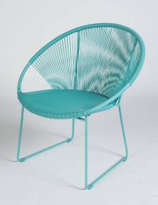 A 50's retro style blue 'Woven' lounge chair, 20th Century