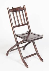 An antique Chinese timber folding chair, circa 1900.