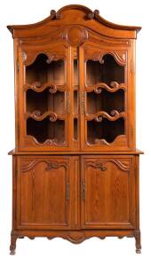 A French provincial kitchen dresser, 19th Century. 245cm high, 140cm wide, 46cm deep.