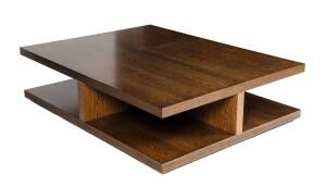 A contemporaryy coffee table, manufactured by "Mortise and Tenon". 170cm wide, 130cm deep